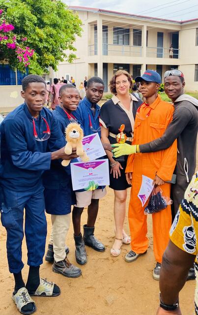 Das Gewinnerteam der Abor Technical High School freut sich auf seinen Besuch in Deutschland an der Berufsschule Miltenberg-Obernburg