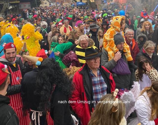 Menschenmassen beim Umzug in Seckmauern. | Foto: privat