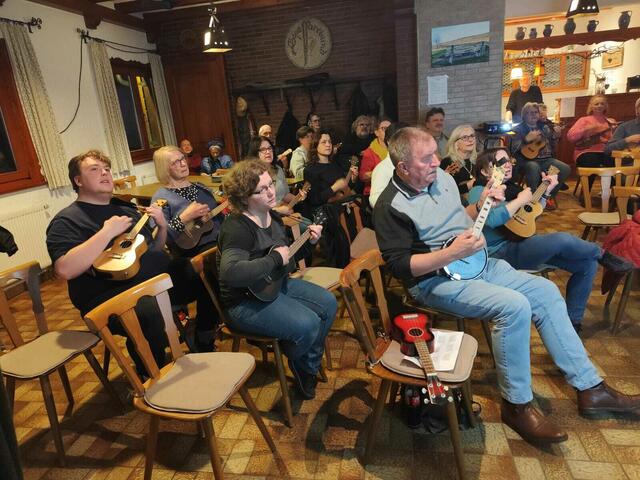 Begeisterte Mitspieler beim Ukulele Rudelspiel  | Foto: Wanderverein Mömlingen