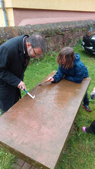 Ministranten Weilbach - hier mit Landrat Jens Marco Scherf | Foto: Roland Lutz