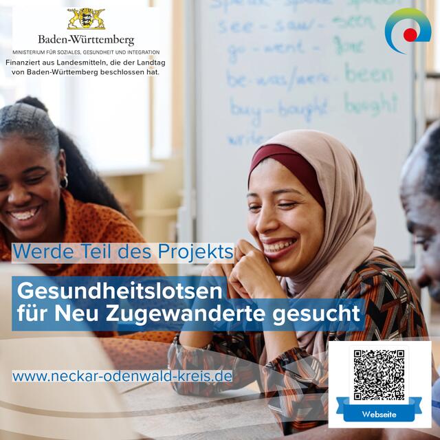 Die Projektidee sieht zunächst die Qualifikation gut integrierter Zugewanderter zu Gesundheitslotsen vor. | Foto: Landratsamt Neckar-Odenwald-Kreis