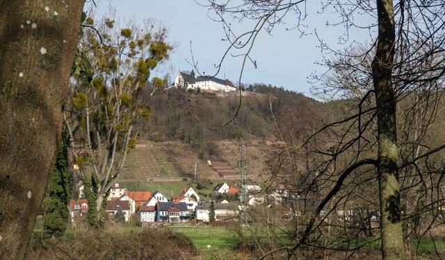 Der Engelberg oberhalb von Großheubach, die Sicht von Kleinheubach aus