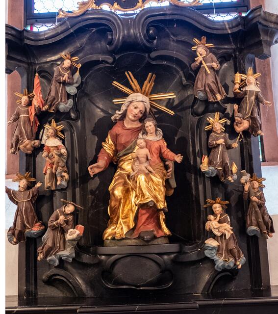 Anna selbdritt bezeichnet in der christlichen Ikonographie eine Darstellung der heiligen Anna mit ihrer Tochter Maria und dem Jesuskind (mit 10 Darstellungen Heiliger aus der Franziskanischen Geschichte).