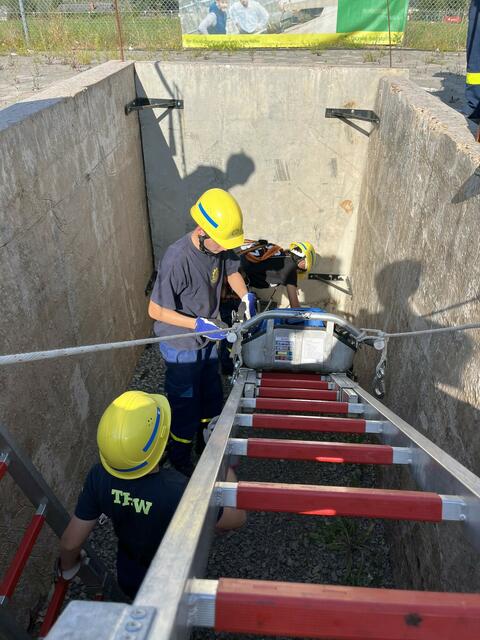 Personenrettung aus einem Schacht. | Foto: THW-Jugend