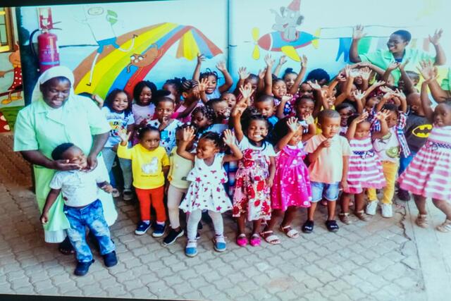 Die Kindergartenkinder der Mariannhiller Missionsschwestern