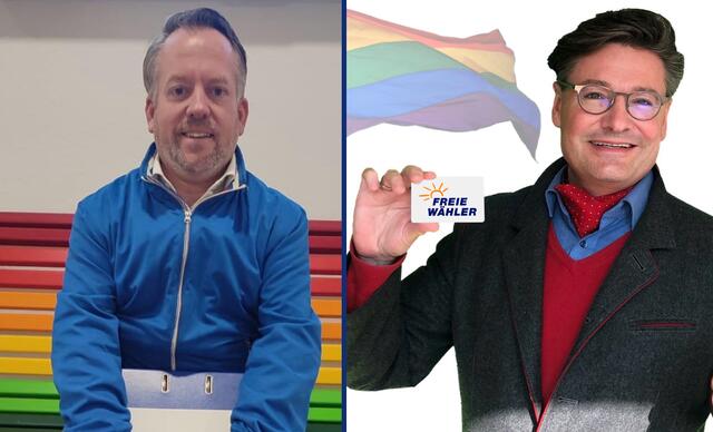 MdL Stephan Wefelscheid (li) will die Partei Freie Wähler liberal ausrichten. So schlägt er u.a. einen Kandidaten zur Wahl eines Queer-Beauftragten in Koblenz vor. Unterstützung bekommt er von Torsten Ilg, Vorsitzender der Freien Wähler in Köln und Mittelrhein. | Foto: Freie Wähler Pressefotos (Facebook)