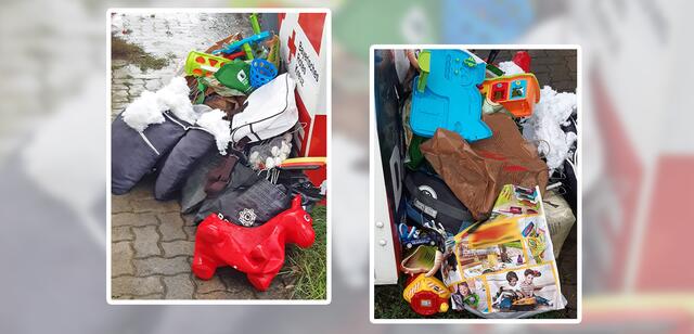 Kein schöner Anblick: Illegal entsorgter Müll neben einem Altkleidercontainer. | Foto: © Landratsamt Miltenberg
