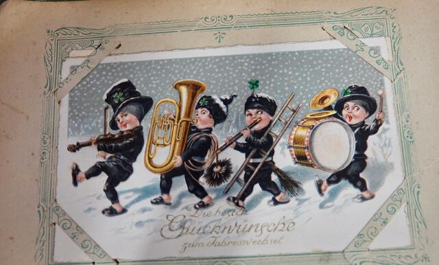 Jahreswechsel-Postkarte aus der Sammlung der Familie Ulshöfer, Miltenberg. 