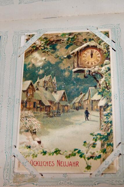 Neujahrs-Postkarte aus der Sammlung der Familie Ulshöfer, Miltenberg. 