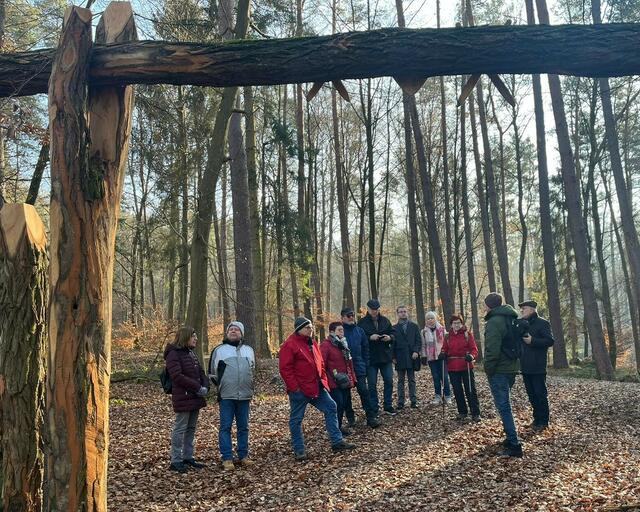 Sonnenschein und frische Waldluft - die Teilnehmenden genießen ihre Pause am Waldspielplatz | Foto: Romy Stein