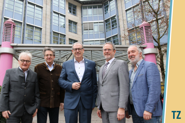 von links: Stefan Labus, Norbert Jäger, MdL Thomas Zöller, Martin Stapper und Edwin Husslein | Foto: Michael Horling