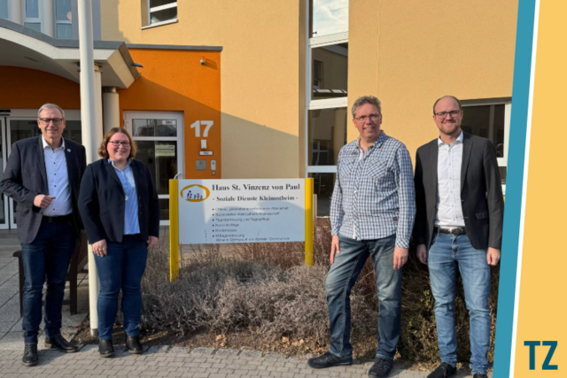 v.l. MdL Thomas Zöller, Pflegedienstleiterin Carolin Kissel, Geschäftsführer Martin Wienand und Aufsichtsratsvorsitzender und Bürgermeister Dennis Neßwald | Foto: Bildrechte Bürgerbüro MdL Zöller