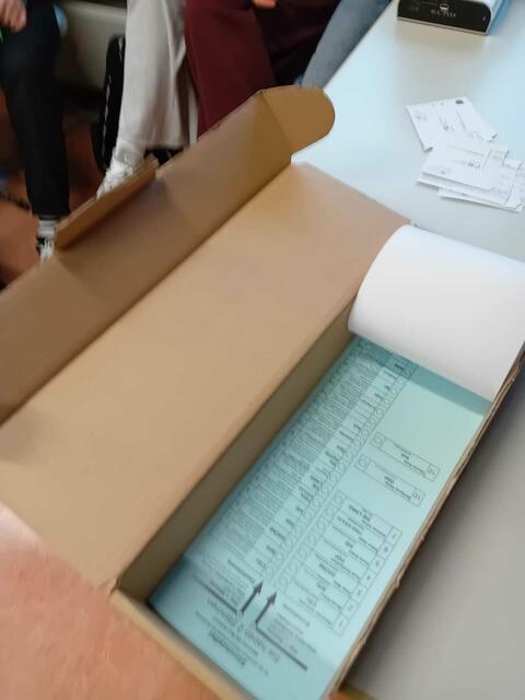 Die Wahlzettel entsprachen denen der Bundestagswahl 2025 und wurden vom Projekt Juniorwahl zur Verfügung gestellt. 