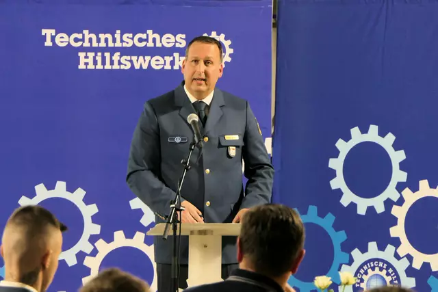 Bild zeigt den Fördervereins-Vorsitzenden Michael Wasserer bei seinen Ausführungen des Rechenschaftsberichts. | Foto: THW-Helfervereinigung e.V. Miltenberg