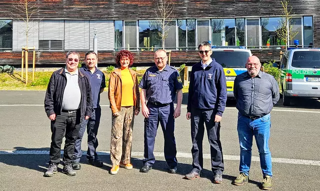 Fruchtbarer Austausch zur psychosozialen Notfallversorgung mit (von links) Wolfgang Schultheis, Hüsamettin Arslan, Anja Wienand, Frank Zimmermann, Martin Spilger und Andreas Bischoff.  | Foto: Polizei Obernburg