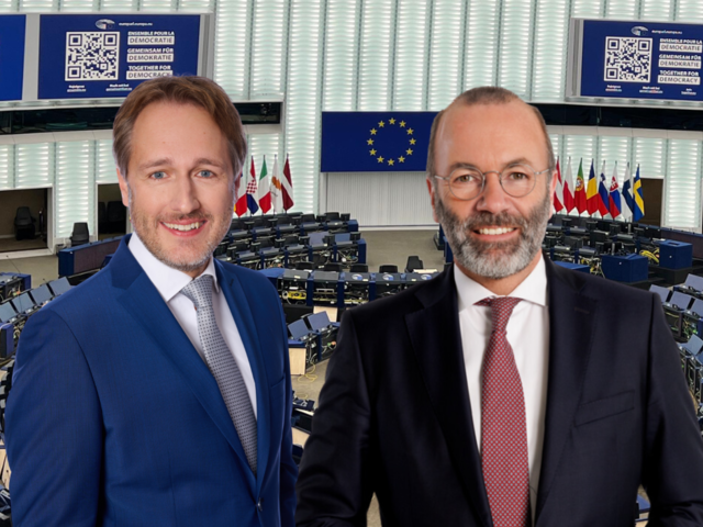 Bild: Landtagsabgeordneter Martin Stock mit dem Europaabgeordneten Manfred Weber | Foto: Bürgerbüro MdL Stock