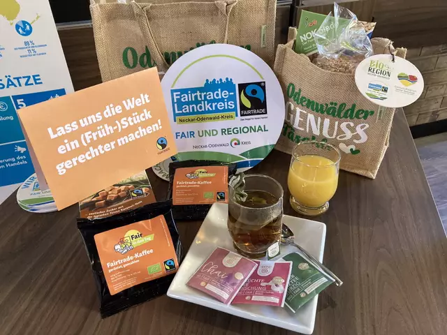 Mit der Kampagne „Fair und Regional“ legt der Fairtrade-Landkreis Neckar-Odenwald  nicht nur den Fokus auf Produkte aus fairem Handel, sondern auch auf regionale Produkte von heimischen Erzeugern.
 | Foto: Landratsamt Neckar-Odenwald-Kreis	