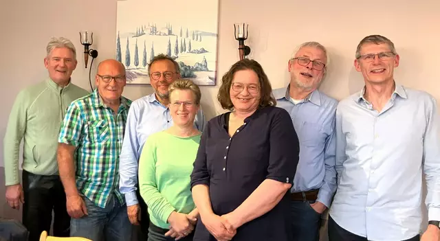 v.l. Walther Peeters, Wolfgang Winter, Achim Blaschke ,Alexandra Vath, Marianne Krommer, Günter Vogt, Klaus Vath. | Foto: wolfgang winter