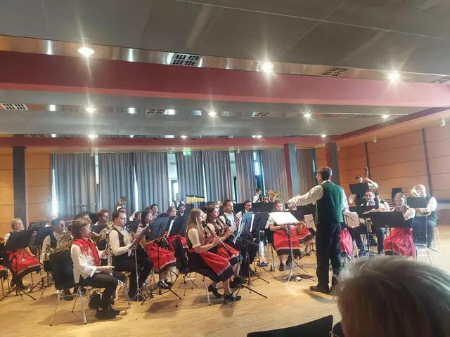 Das Symphonische Blasorchester des Musikvereins "Edelweiß" Sulzbach bei seinem Wertungsspielauftritt in Ulm. | Foto: Musikverein Edelweiß Sulzbach