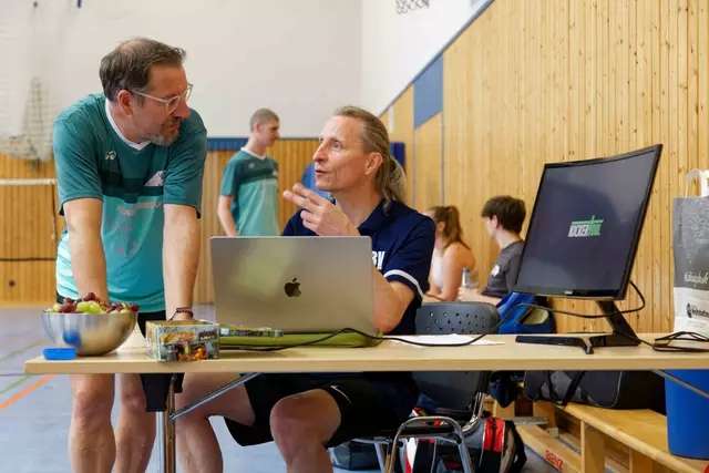 "die Macher" der Hobbyliga Laurent Dorier (li) und Holger Jörg (re) | Foto: Werner Nebel