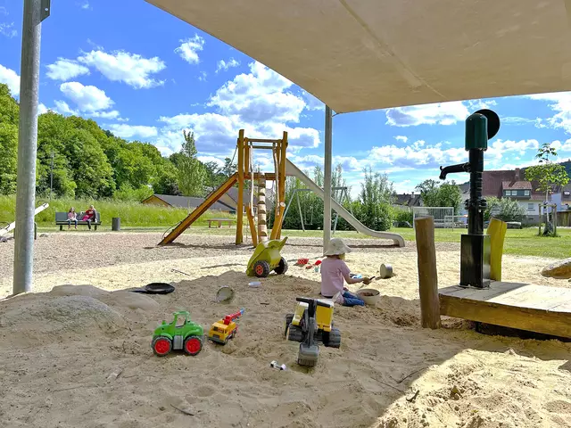 Auf diesem Eschauer Spielplatz macht das Spielen richtig Spaß. | Foto: © Monika Orta