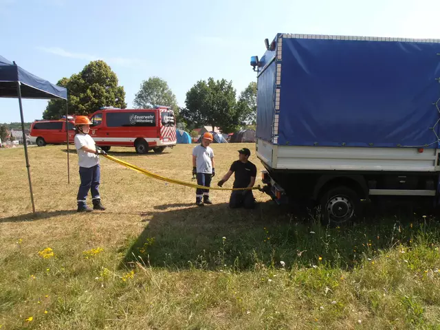 An der Station des THW Miltenberg ging es um das Sichern und Bewegen von Lasten. 