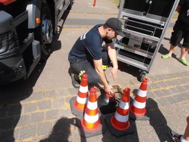 Ein "Gully-Ei" wird verwendet, um bei Bedarf Gullyeinläufe und Kanalrohre schnell zu verschließen. 