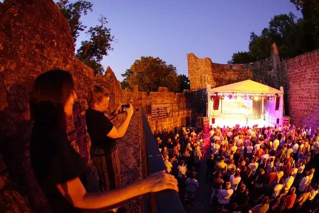 Sommerfeeling in Wertheim auf der Burg bei einem Konzert mit Michl Müller