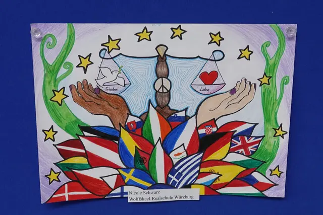 Nicole Schwarz aus Würzburg  malte dieses Bild zum Thema "Europa" 