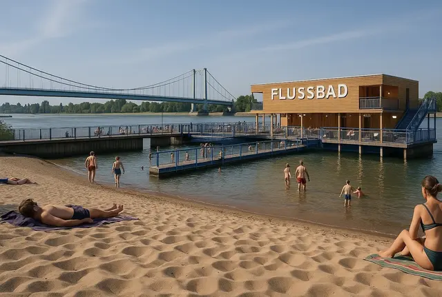 Die Wählergruppe Kölner StadtGesellschaft will das drohende Badeverbot in Rodenkirchen verhindern. Sie fordert ein Flußbad wie in der Schweiz | Foto: Frei von Rechten Dritter 