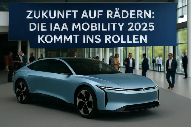 Die Zukunft fährt vor – und sie ist elektrisch, vernetzt und überraschend leise. Auf der IAA MOBILITY 2025 wird München zur Bühne für die nächste Generation der Fortbewegung. Zwischen Messehallen und Innenstadtflächen treffen Visionen auf Realität – und Besucher auf die Mobilität von morgen. | Foto: Foto: Microsoft BING KI/TRD Pressedienst