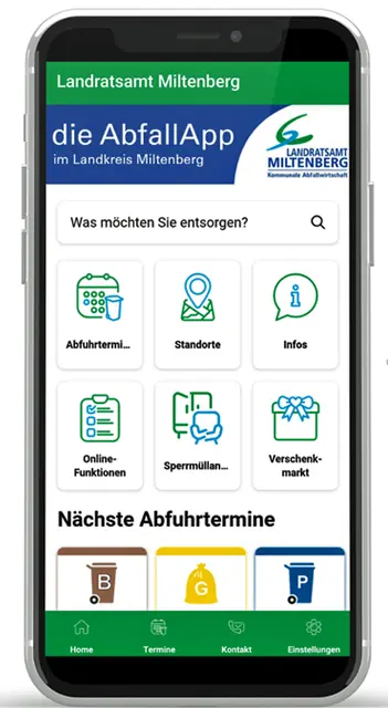 Vom 22. September an präsentiert sich die Abfall-App in einem neuen Design.  | Foto: Landratsamt Miltenberg