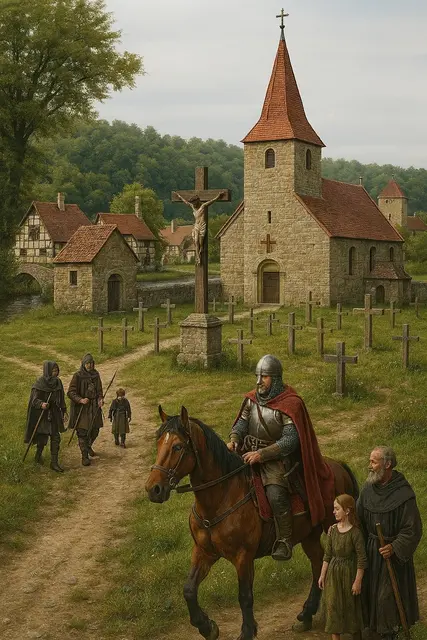 Riedern im Mittelalter. Foto-Gestaltung: Roland Schönmüller