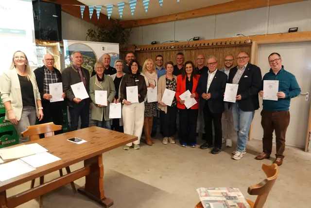 Zehn Jahre Regionalentwicklung Badisch-Franken e.V.: 
Anlässlich des 10-jährigen Bestehens des Vereins wurden langjährige Mitglieder für ihr Engagement geehrt. Foto Roland Schönmüller 