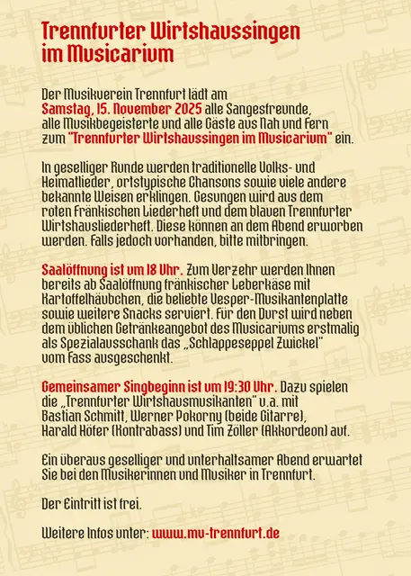 Foto: Musikverein Trennfurt 1952 e.V.