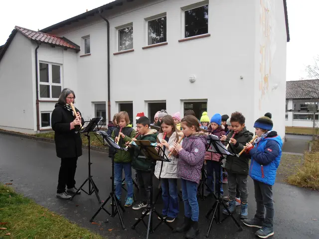 Die Flötengruppe sorgte für den passenden musikalischen Rahmen.