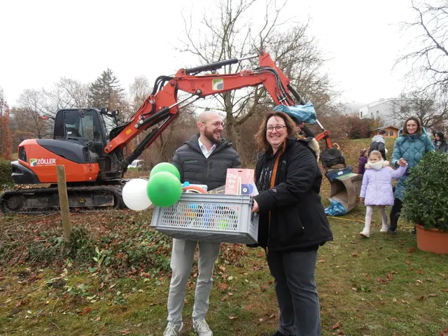 Es gab auch schon Geschenke zum Baustart.