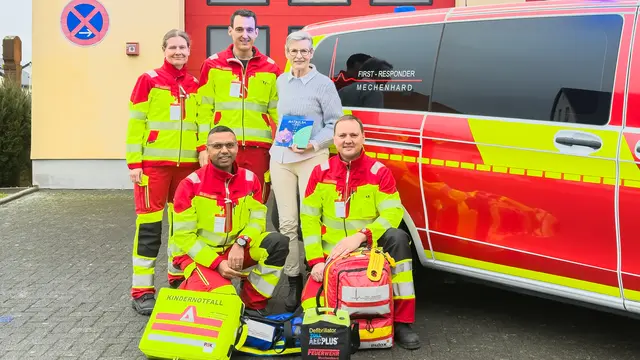 Von links nach rechts: Carina Huber, Georgios Koureas, Nils Oberle, Andrea Klein, Jochen Unkelbach. | Foto: Freiwillige Feuerwehr Mechenhard