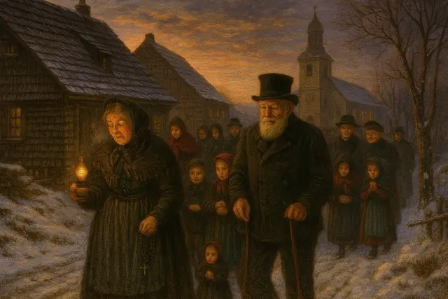 Auf dem Heimweg von der Frühmesse. Gestaltung: Roland Schönmüller