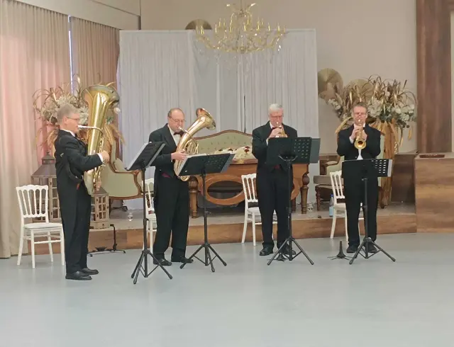 Das Mönchberger Bläserquartett sorgte für die musikalische Umrahmung der Veranstaltung.