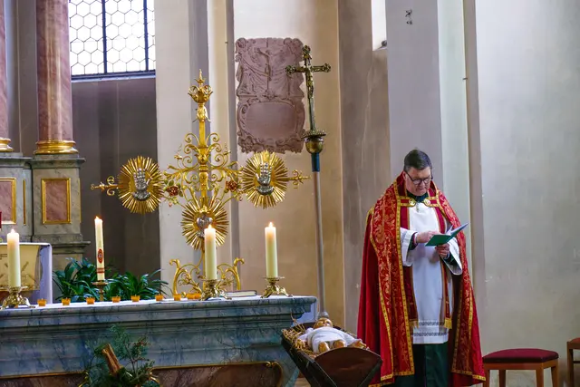 Präses Pfarrer Jan Kölbel bei der Andacht der Bruderschaft zum Jahrtag 2026