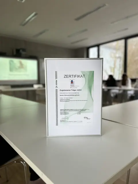Das Bildungsinstitut für Gesundheits- und Krankenpflege an den Neckar-Odenwald-Kliniken ist nach der Akkreditierungs- und Zulassungsverordnung Arbeitsförderung (AZAV) zertifiziert und erfüllt damit hohe Qualitätsstandards in der Aus-, Fort- und Weiterbildung.


 | Foto: Neckar-Odenwald-Kliniken