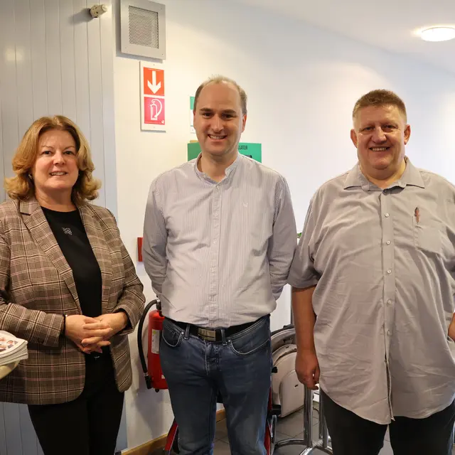 v.l.n.r. 2. Bürgermeisterin Anja Dissler, 1. Bürgermeister Markus Krebs, 1. Vorsitzender UWG Karl-Heinz Müller | Foto: Christiane Krause