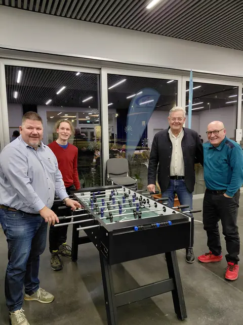 In der Pause wurde der Kicker eingesetzt.KJR machts möglich. | Foto: Wolfgang Winter