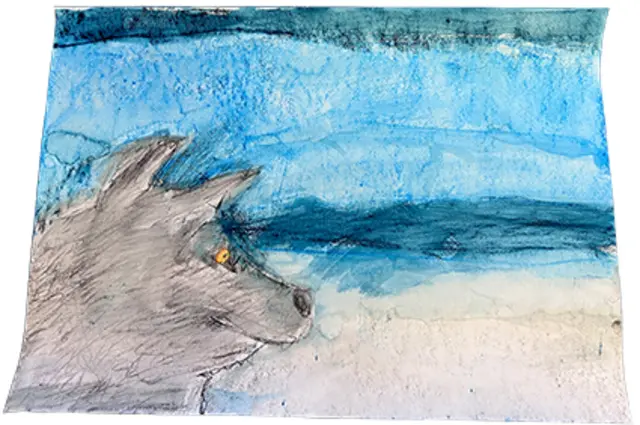 Ob ein Wolf (Gotthard Grundschule Weilbach) oder zwei Tiere (Kita Sonnenhügel Obernburg), die Kinder konnten sich ihre Motive frei wählen und so ein ganz eigenes Kunstwerk gestalten. 