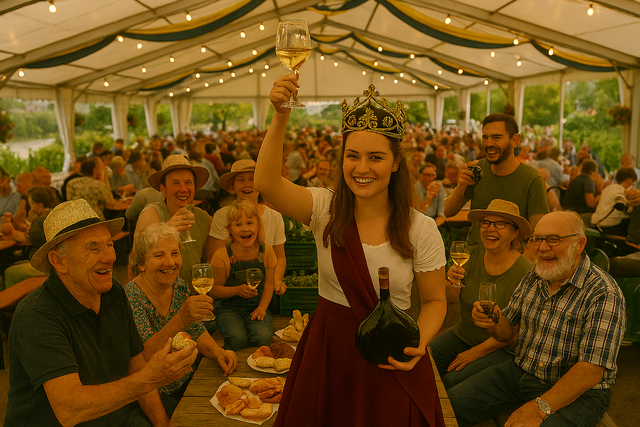 Weinfest mit Weinkönigin.