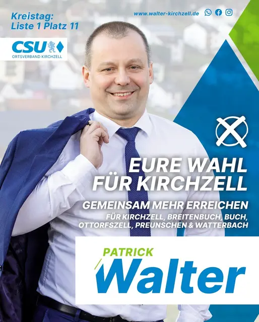 Politische Werbung/Anzeige • Auftraggeber: CSU Ortsverband Kirchzell • Anzeige steht im Zusammenhang mit der Kommunalwahl am 08.03.2026 • Weitere Infos unter https://news-verlag-space.de/transparenz/csu_galerie.pdf