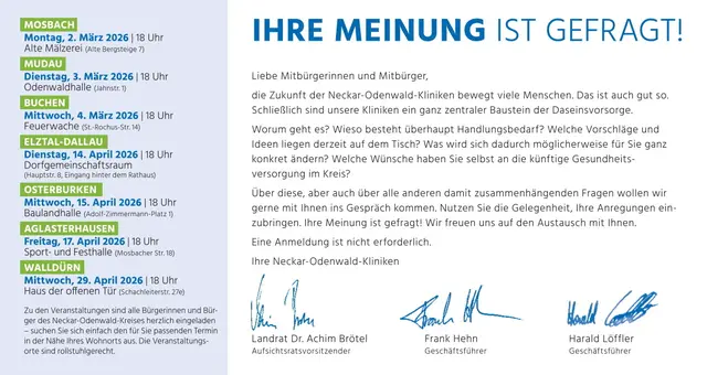 Termine der sieben Bürgerdialoge | Foto: Landratsamt Neckar-Odenwald-Kreis