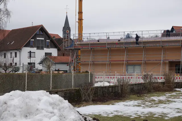 Wenschdorf, Höhenstadtteil von Miltenberg mit dem neuen FFW-Gerätehaus, das am 11.02.2026, sein Richtfest feiert.