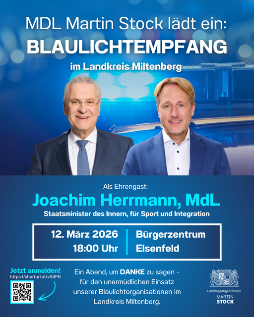 Bild: MdL Martin Stock und Innenminister Joachim Herrmann, MdL | Foto: Bürgerbüro MdL Stock